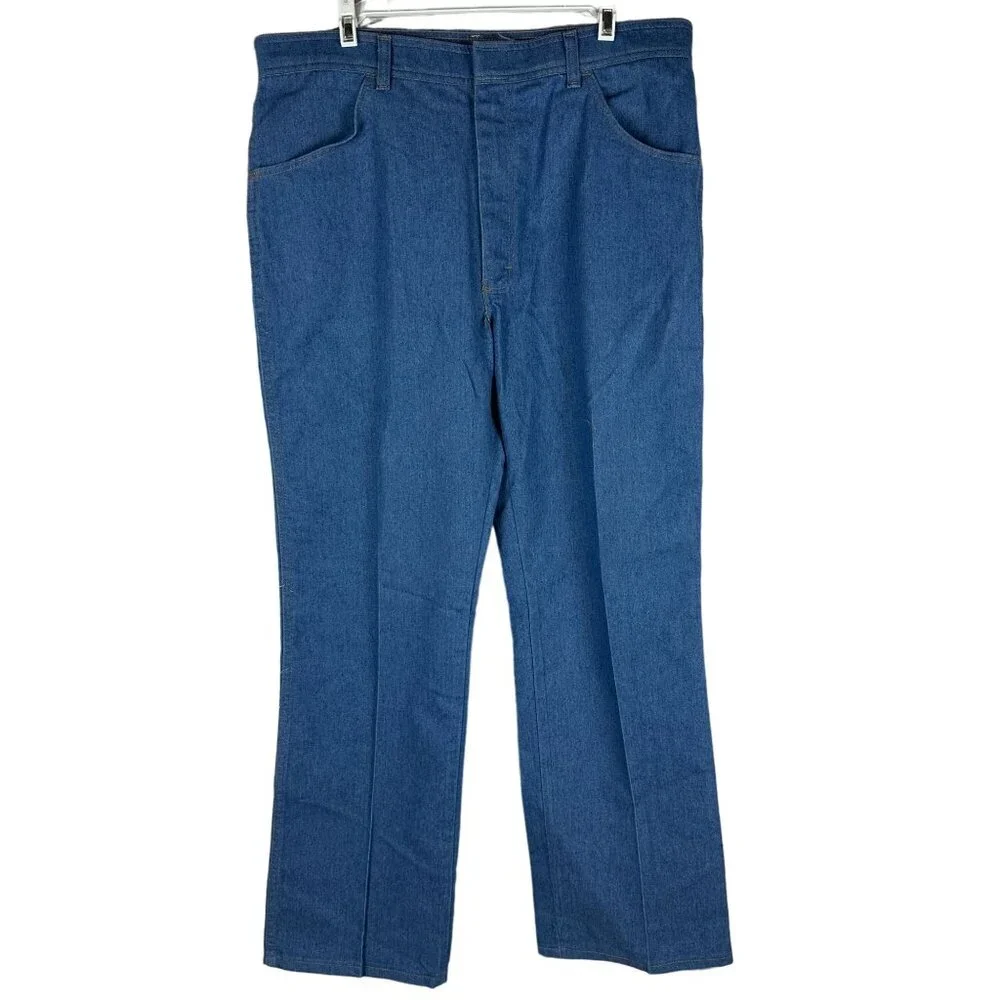 Wrangler Men's Blue Denim Jeans 38x30 Regular Fit